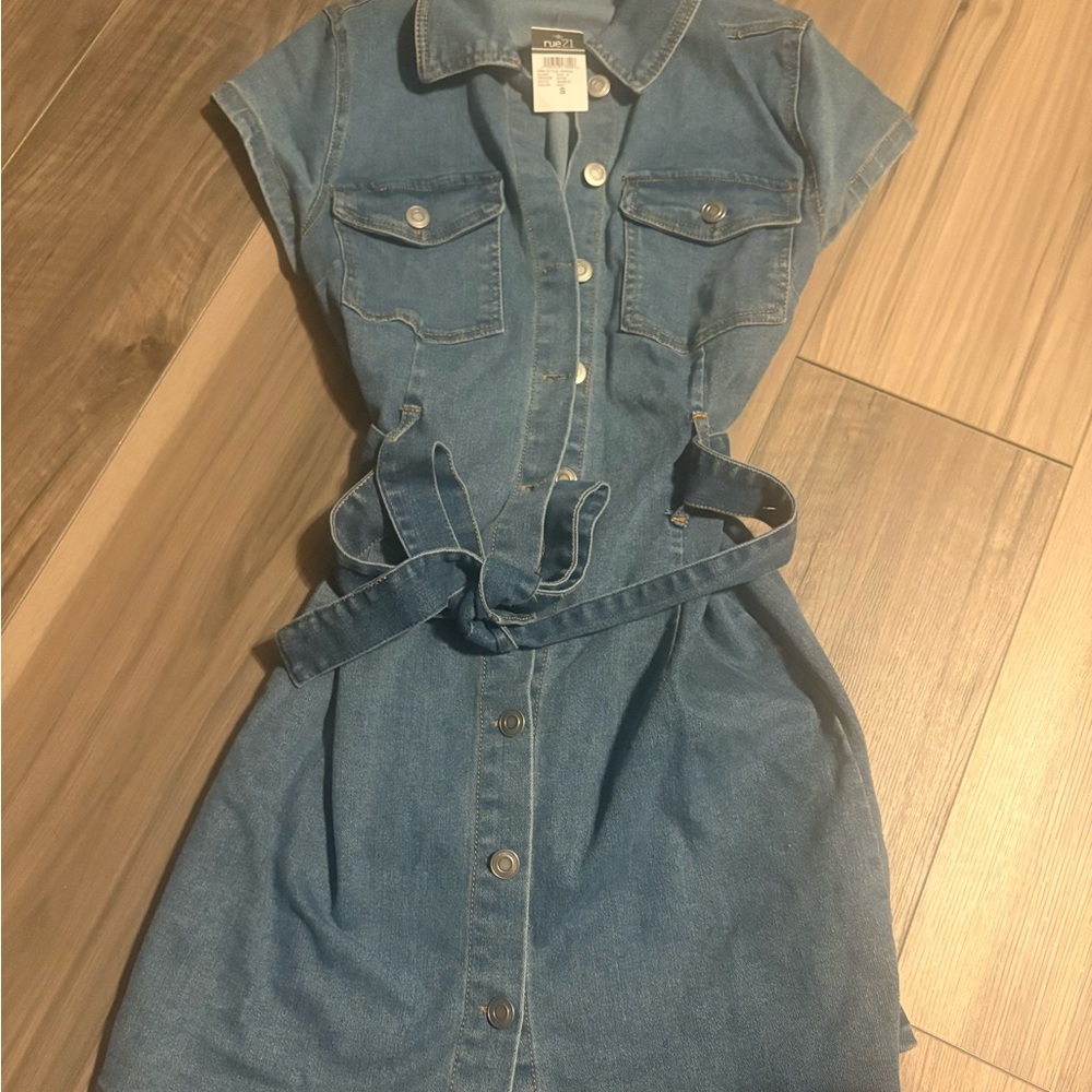 Rue21 Light Blue Denim Shirt Dress